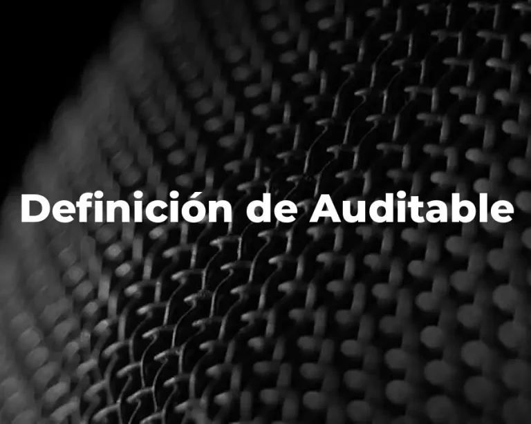 Definición de Auditable