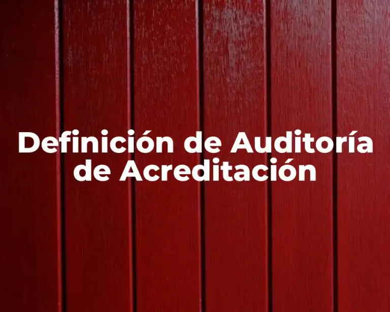 Definición de Auditoría de Acreditación