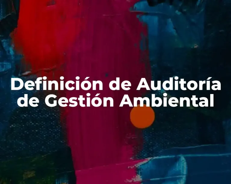Definición de Auditoría de Gestión Ambiental