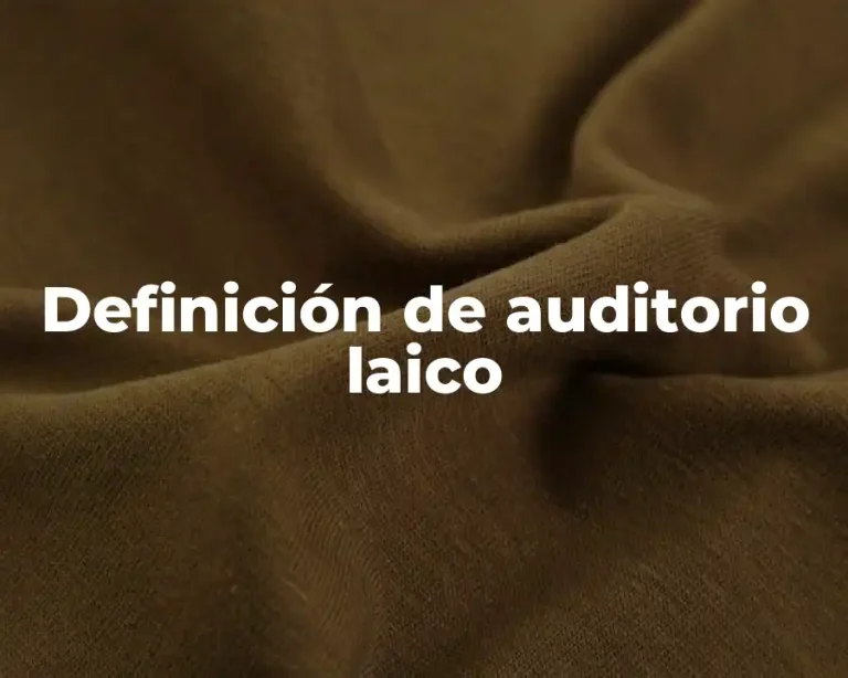 Definición de auditorio laico
