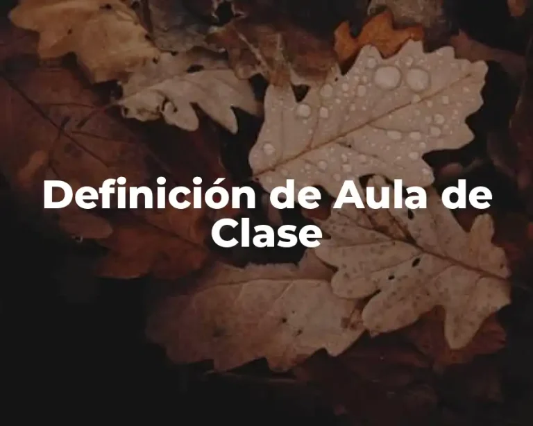 Definición de Aula de Clase