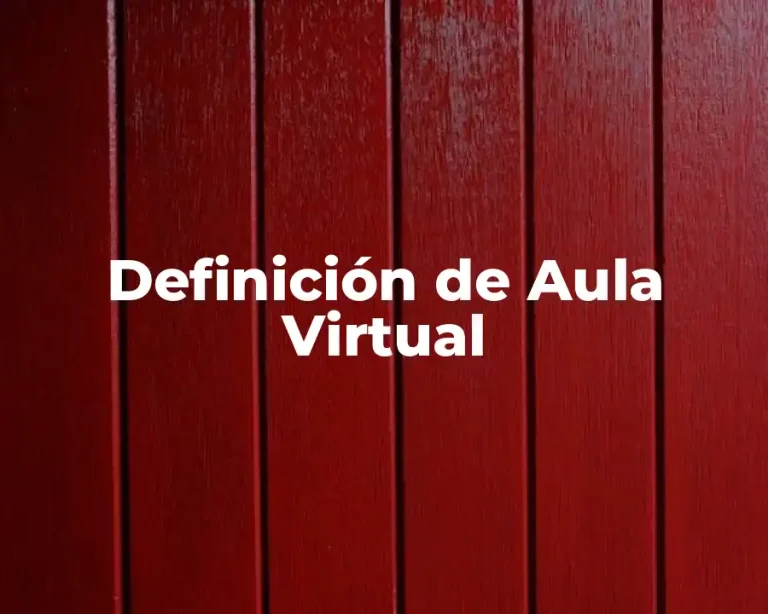 Definición de Aula Virtual