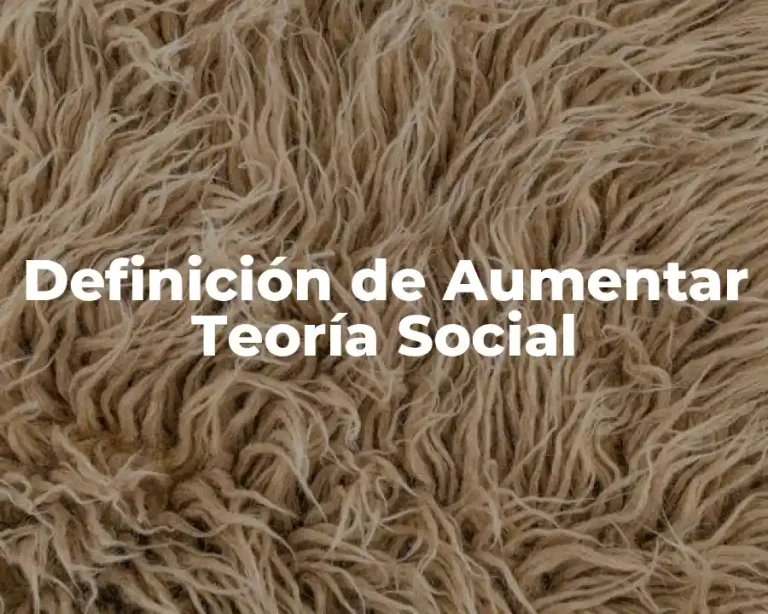 Definición de Aumentar Teoría Social