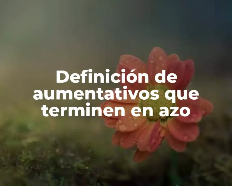 Definición de aumentativos que terminen en azo