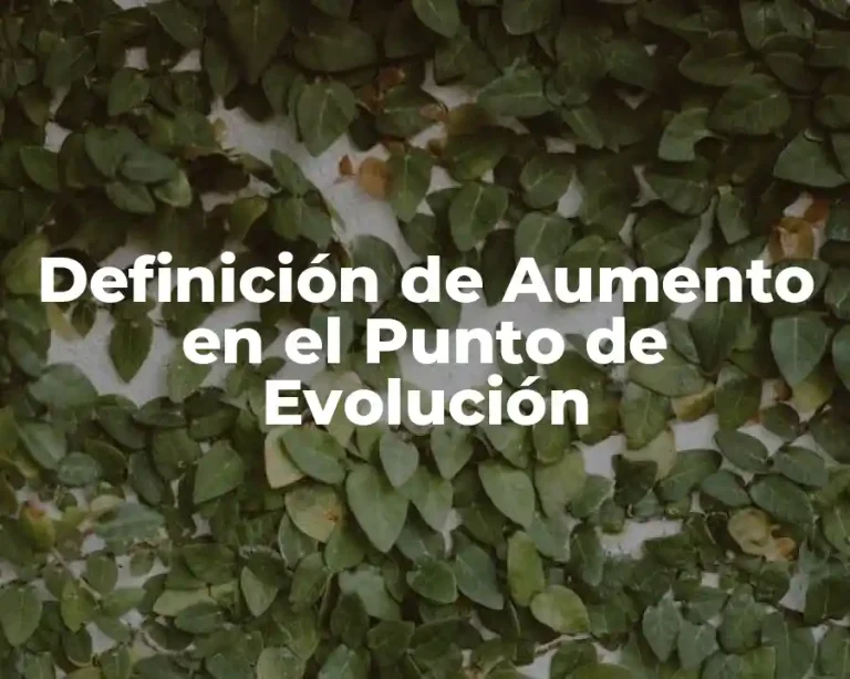 Definición de Aumento en el Punto de Evolución