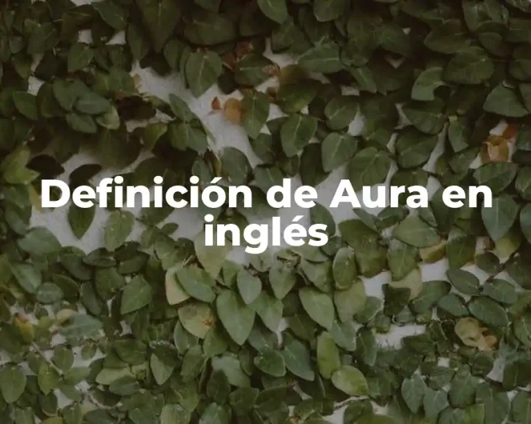 Definición de Aura en inglés