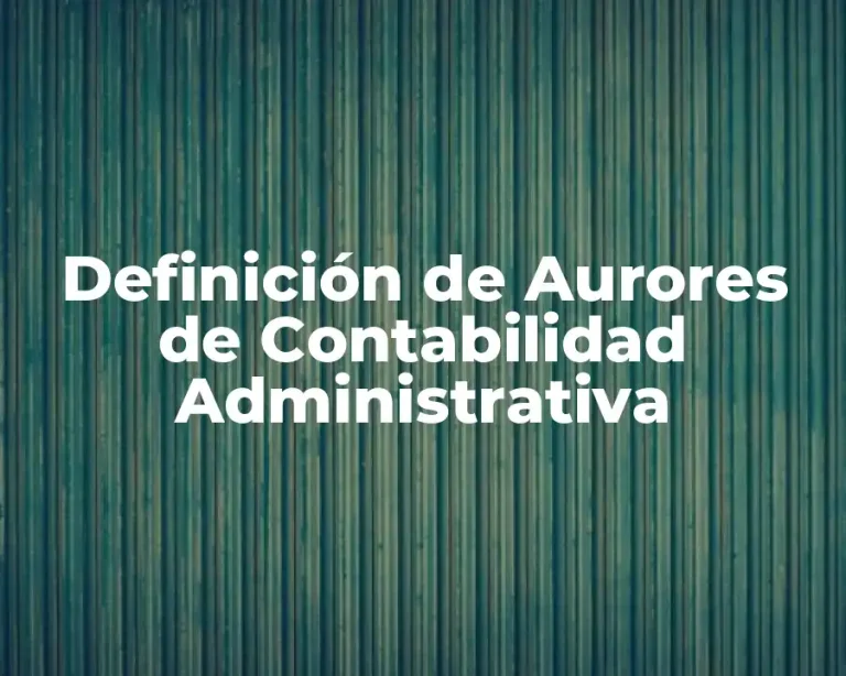 Definición de Aurores de Contabilidad Administrativa