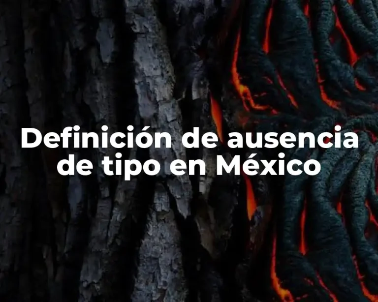 Definición de ausencia de tipo en México
