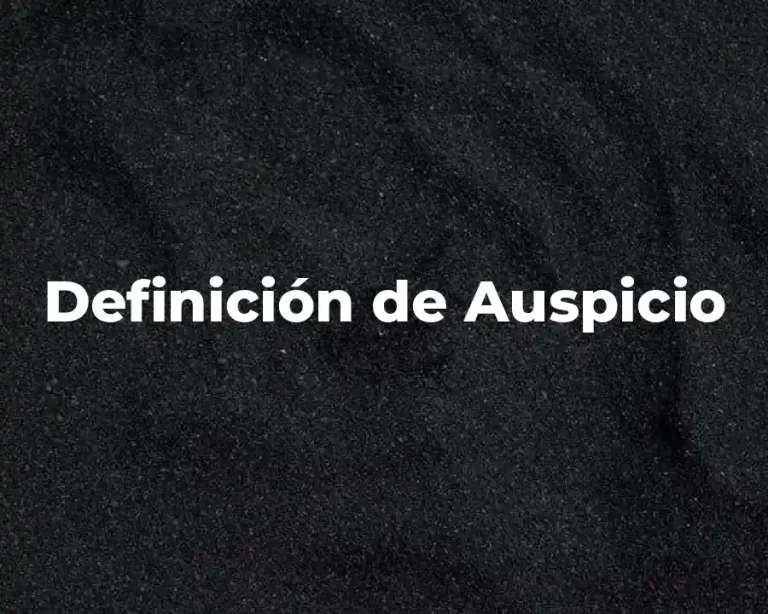 Definición de Auspicio