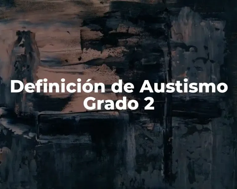 Definición de Austismo Grado 2
