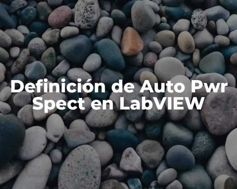 Definición de Auto Pwr Spect en LabVIEW