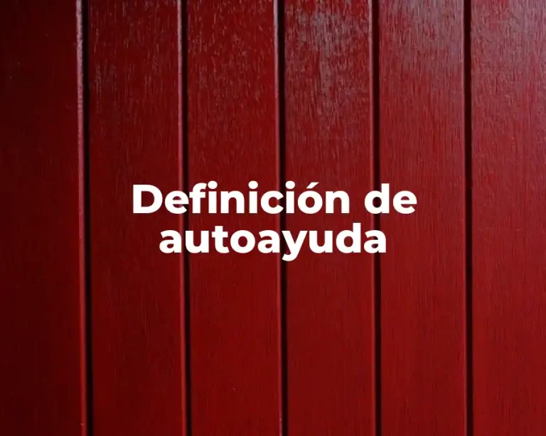 Definición de autoayuda