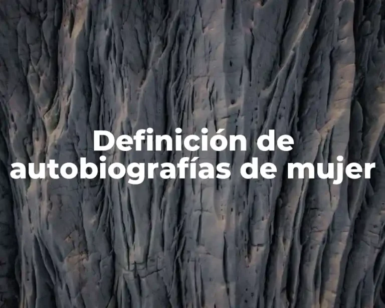 Definición de autobiografías de mujer