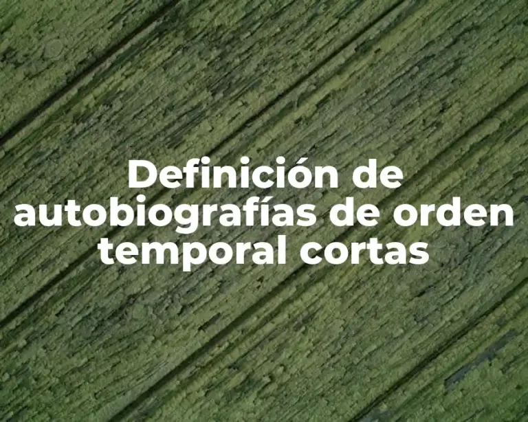 Definición de autobiografías de orden temporal cortas