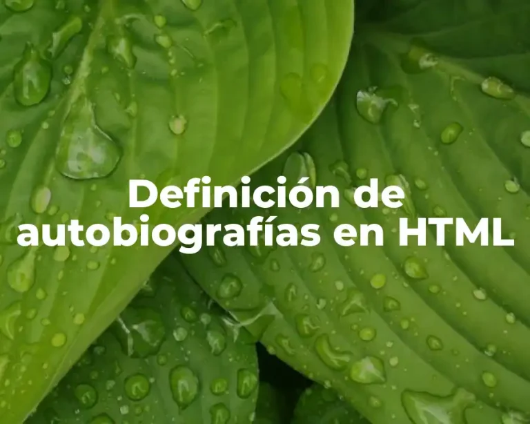 Definición de autobiografías en HTML