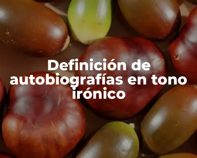 Definición de autobiografías en tono irónico