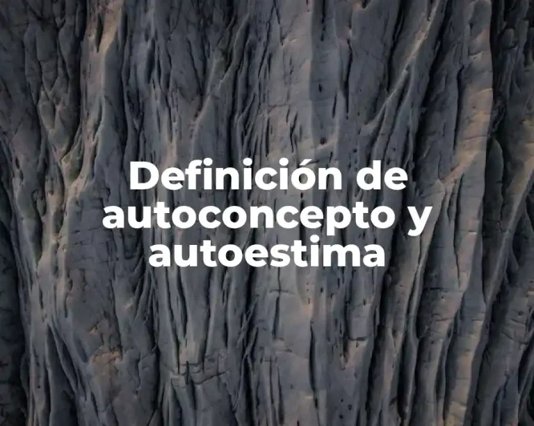 Definición de autoconcepto y autoestima