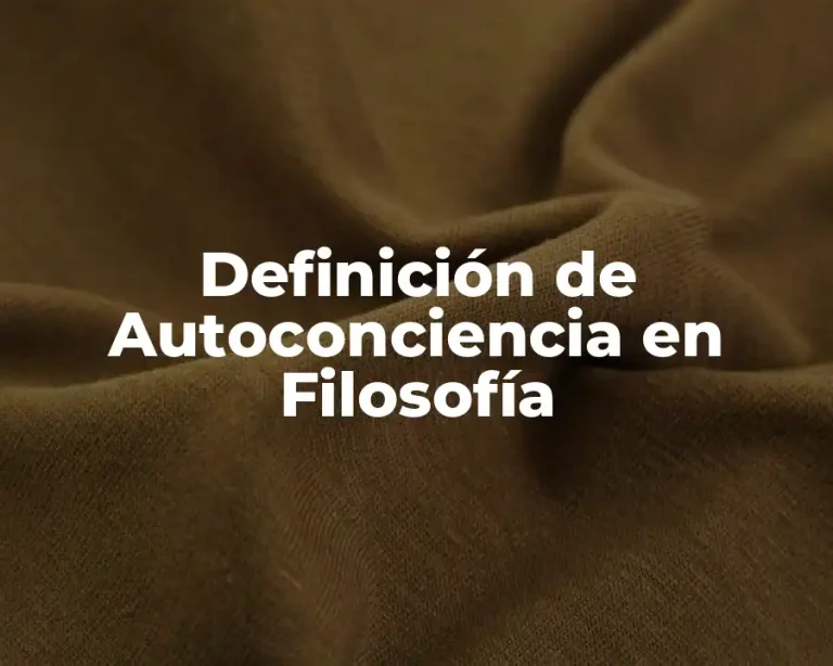 Definición de Autoconciencia en Filosofía