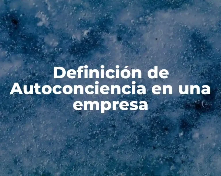 Definición de Autoconciencia en una empresa