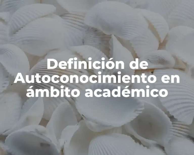 Definición de Autoconocimiento en ámbito académico