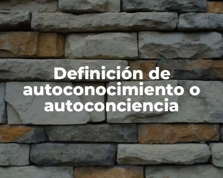 Definición de autoconocimiento o autoconciencia