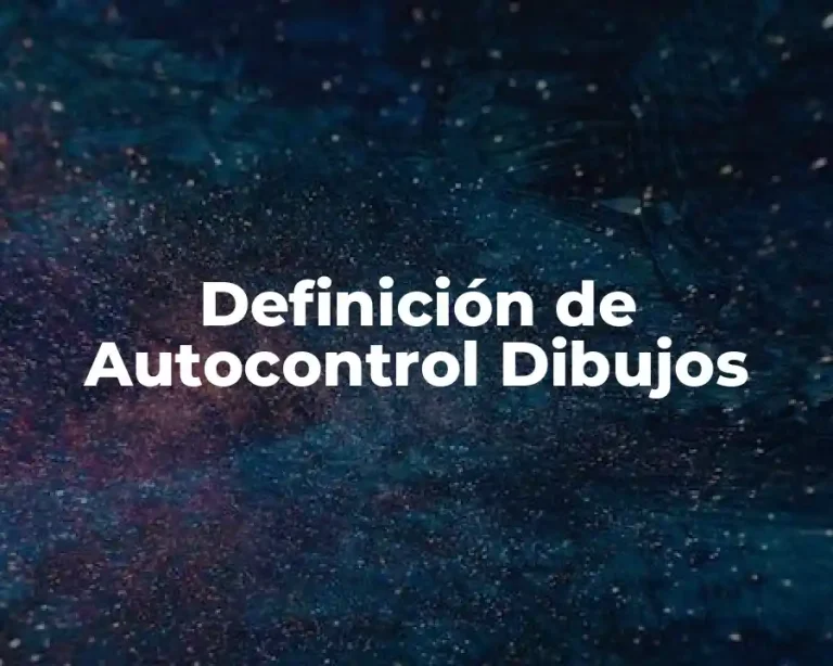 Definición de Autocontrol Dibujos