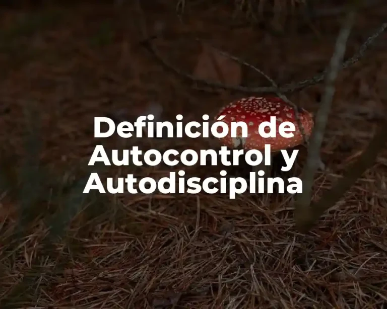 Definición de Autocontrol y Autodisciplina