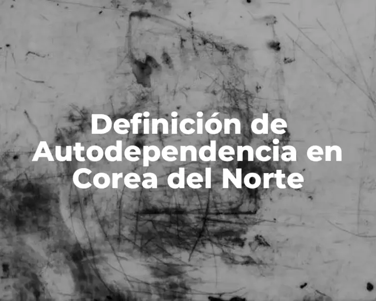 Definición de Autodependencia en Corea del Norte