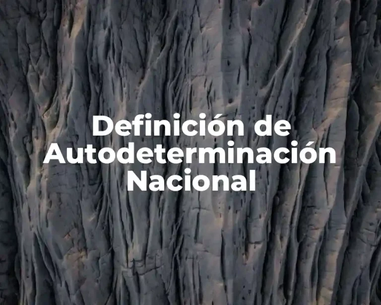 Definición de Autodeterminación Nacional