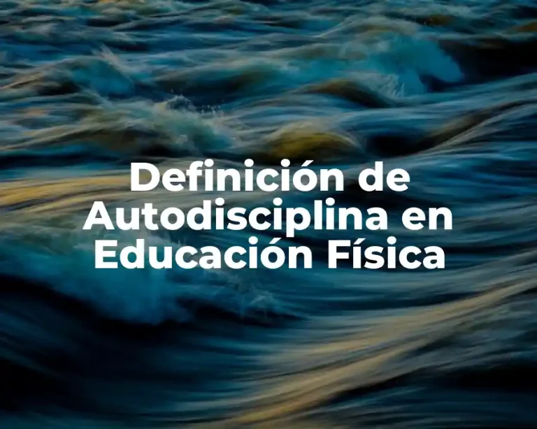 Definición de Autodisciplina en Educación Física
