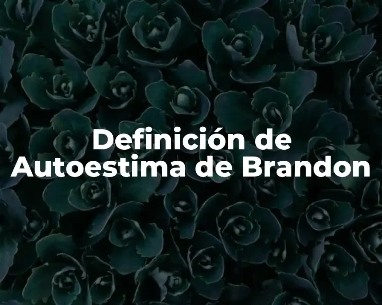 Definición de Autoestima de Brandon