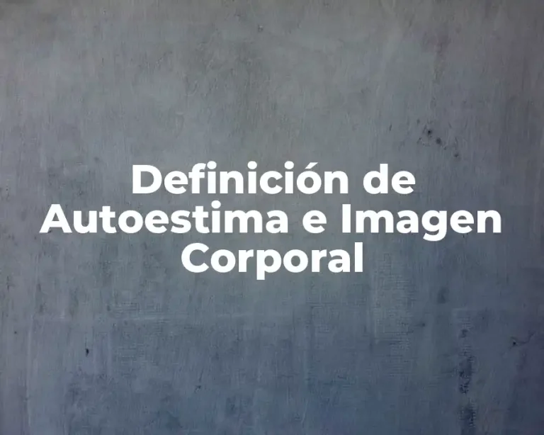 Definición de Autoestima e Imagen Corporal