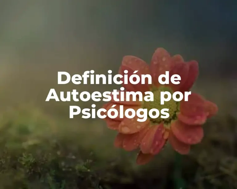 Definición de Autoestima por Psicólogos