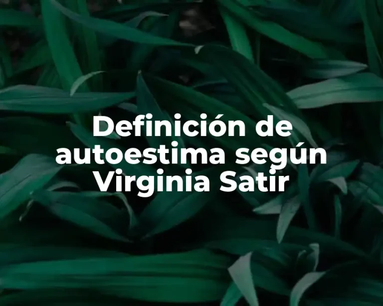 Definición de autoestima según Virginia Satir