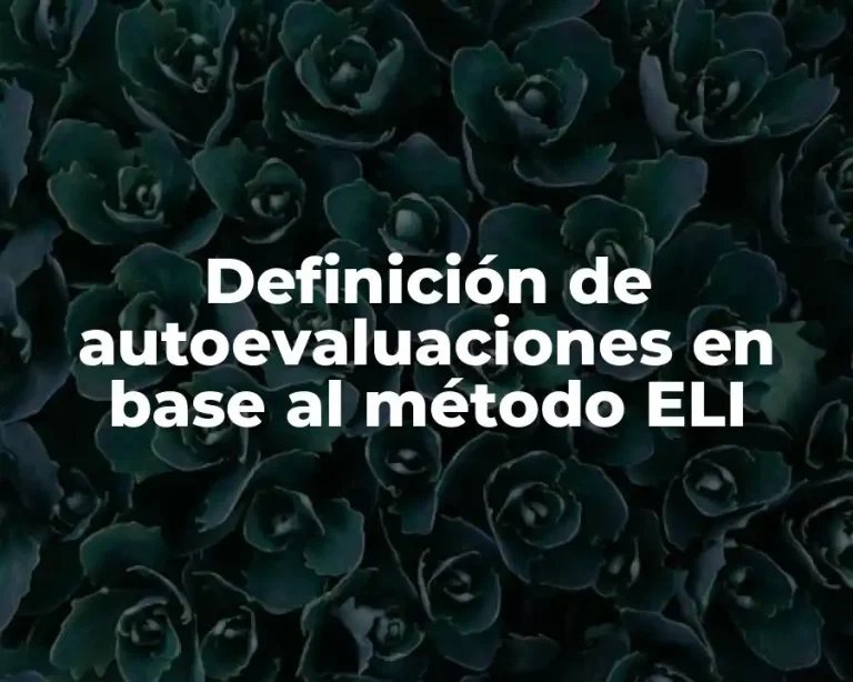 Definición de autoevaluaciones en base al método ELI