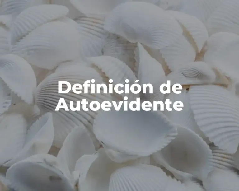 Definición de Autoevidente