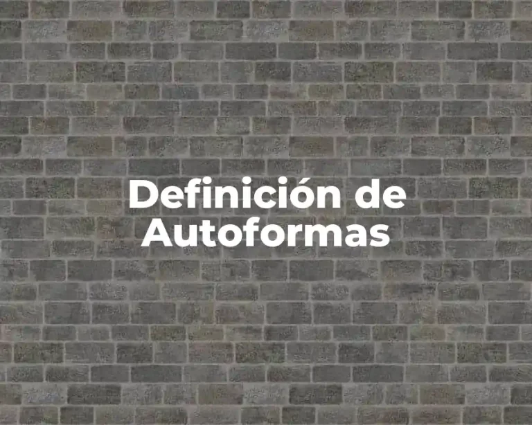 Definición de Autoformas
