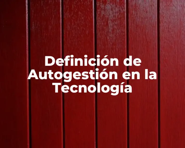 Definición de Autogestión en la Tecnología