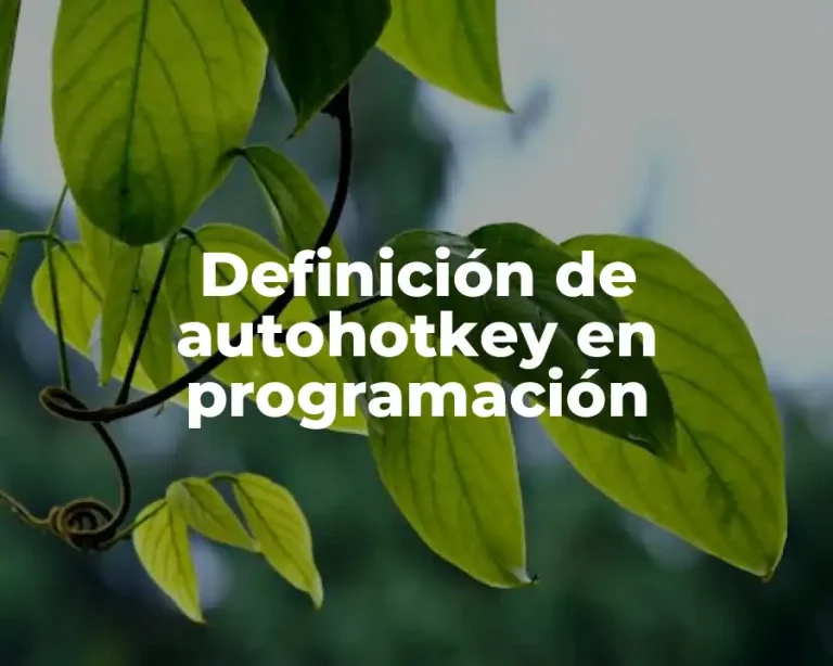 Definición de autohotkey en programación