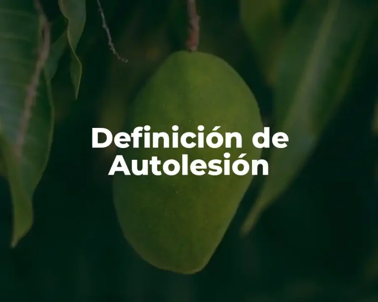 Definición de Autolesión
