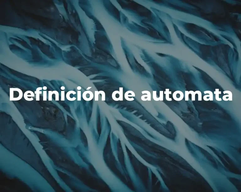 Definición de automata