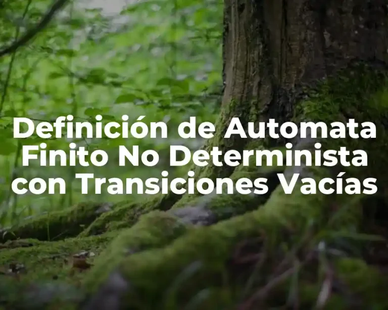 Definición de Automata Finito No Determinista con Transiciones Vacías