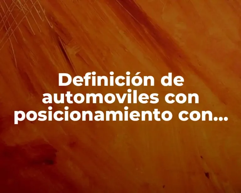 Definición de automoviles con posicionamiento con base en los atributos
