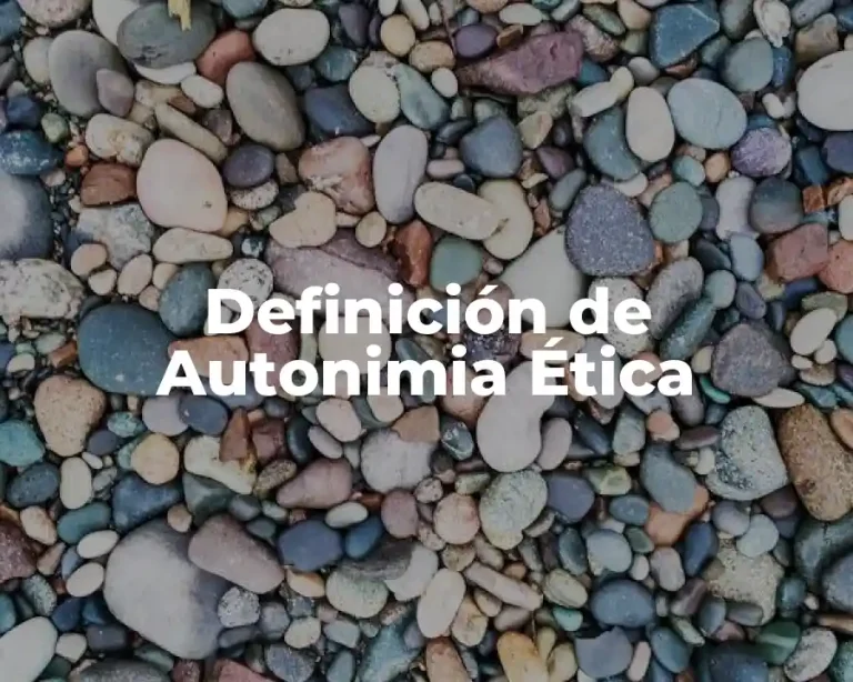 Definición de Autonimia Ética