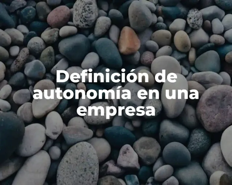 Definición de autonomía en una empresa