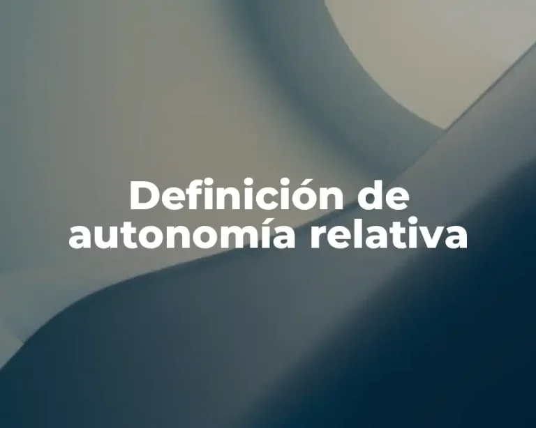 Definición de autonomía relativa