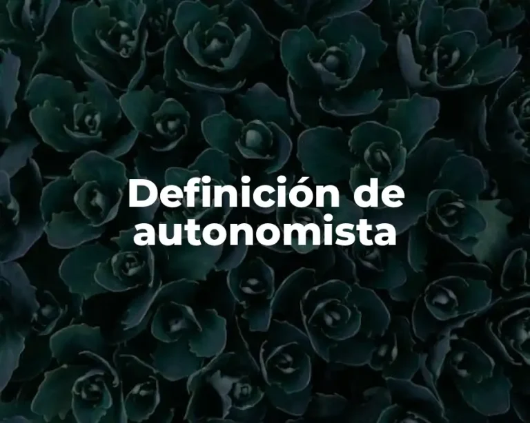 Definición de autonomista