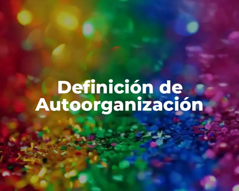 Definición de Autoorganización