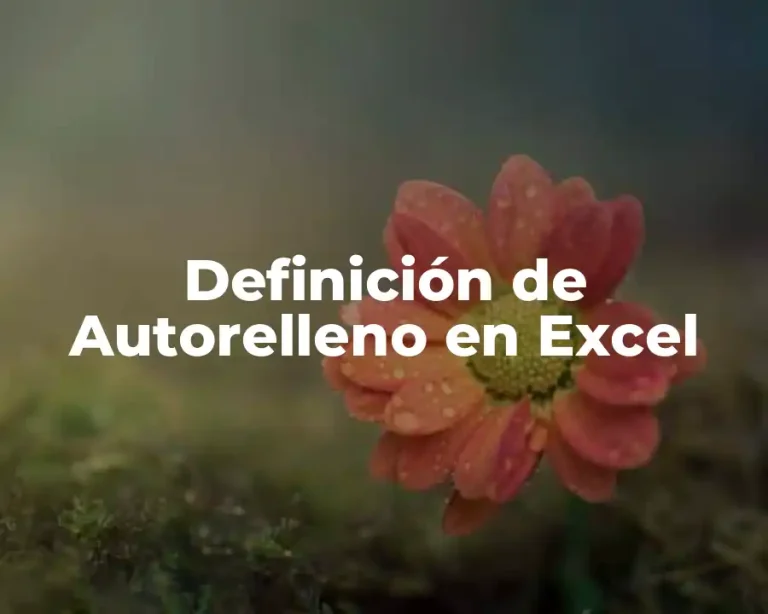 Definición de Autorelleno en Excel