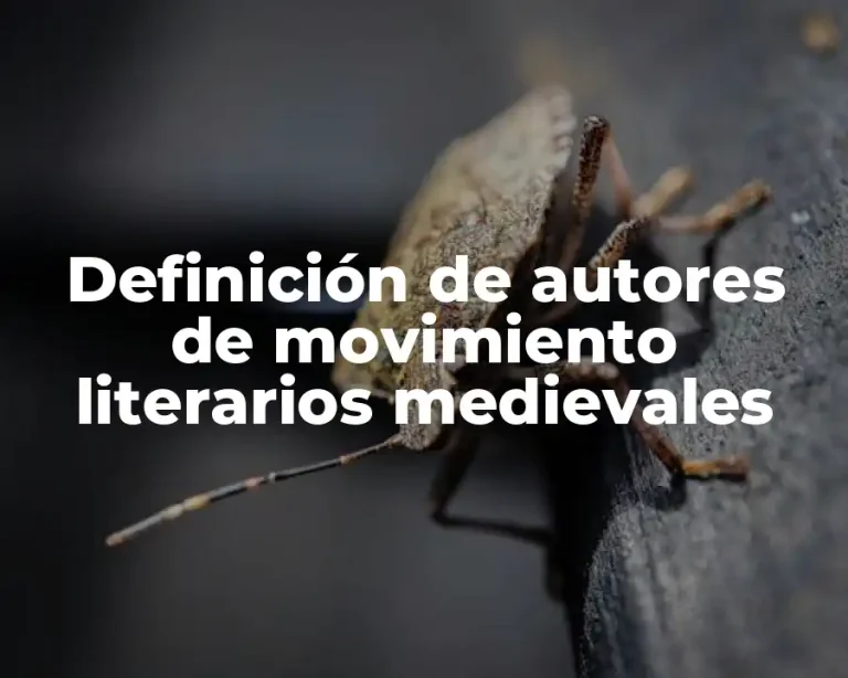 Definición de autores de movimiento literarios medievales
